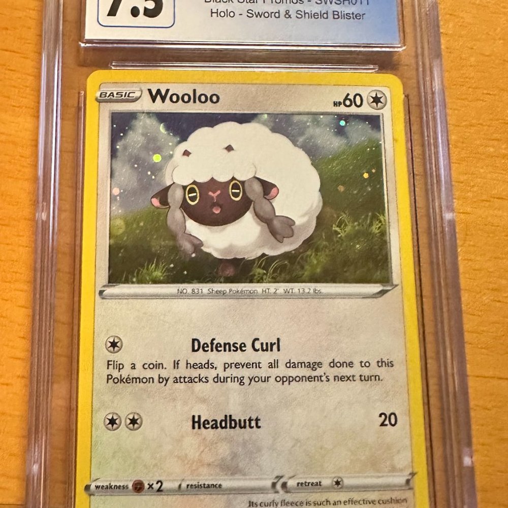 Rare - 2020 Pokemon SWSH BSP #011 Wooloo CGC Graded 7.5